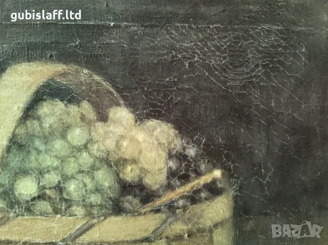 Картина, натюрморт с плодове, худ. Марин Петров Железаров (1933-2001), снимка 5 - Картини - 49425602