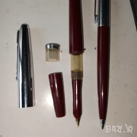 Комплект писалка и химикалка в кожена калъф PAX, снимка 2 - Ученически пособия, канцеларски материали - 47951313