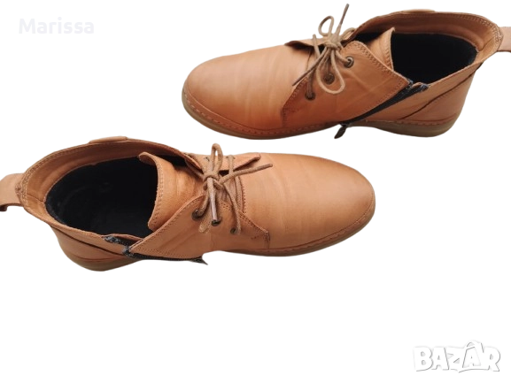  Кафяви дамски боти от естествена кожа, снимка 8 - Дамски боти - 52290961