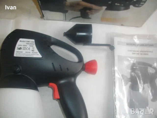 НОВ НЕМСКИ ОРИГИНАЛЕН ЕЛЕКТРИЧЕСКИ БОЯДЖИЙСКИ ПИСТОЛЕТ 100W 140 bar 320ml/min Дюза 0,8мм TOP CRAFT , снимка 5 - Други инструменти - 49679854
