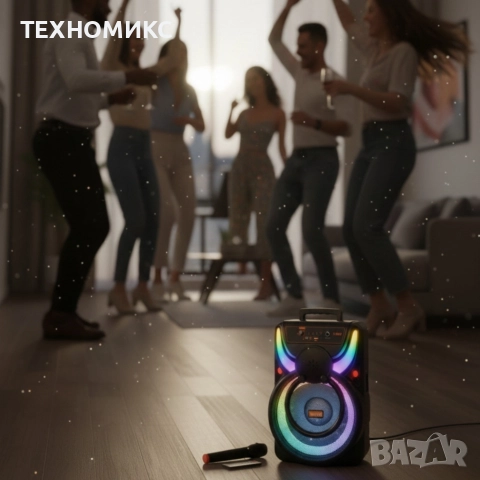 Преносима акумулаторна тонколона -8.5 инча Bluetooth караоке, снимка 3 - Тонколони - 52807288