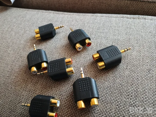 Antsig® Stereo Jack 3.5mm to RCA Gold plated adapter, снимка 2 - Ресийвъри, усилватели, смесителни пултове - 47374274