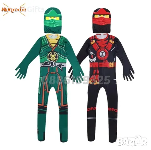 Детски Костюм на Нинджа Ninja костюм за деца + светещи мечове, снимка 10 - Детски комплекти - 47410969