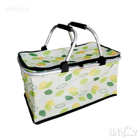 840 Хладилна кошница за пикник термо чанта за къмпинг плаж 30 литра, снимка 6 - Хладилни чанти - 43165683