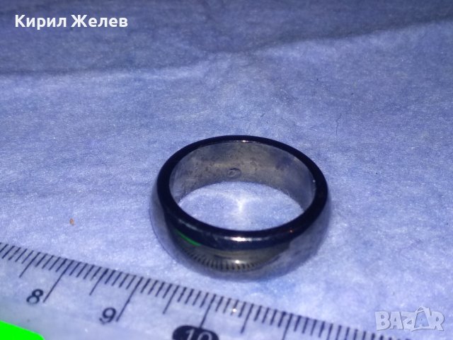 СТИЛЕН ФЕШЪН АРТ МАСИВЕН ПРЪСТЕН - ХАЛКА от ТИТАН с УСТОЙЧИВО ЧЕРНО ЛЪСКАВО ПОКРИТИЕ 36614, снимка 9 - Пръстени - 39714973