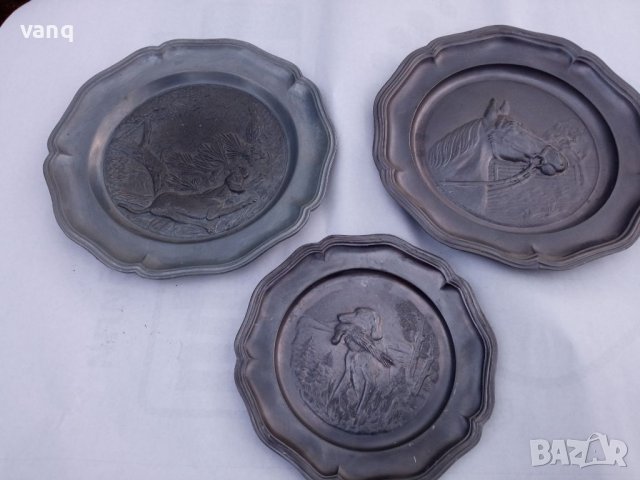Немски чинии за стена с ловни мотиви, снимка 5 - Антикварни и старинни предмети - 38374564