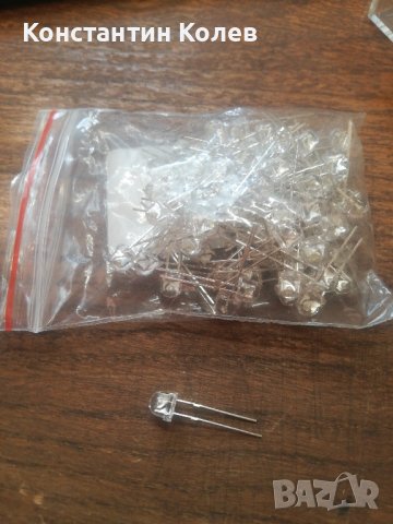 Бял светодиод, 5мм