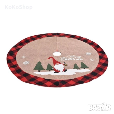 Килимче за елха- 90 см./покривка за стойка на елха, снимка 2 - Декорация за дома - 52444951