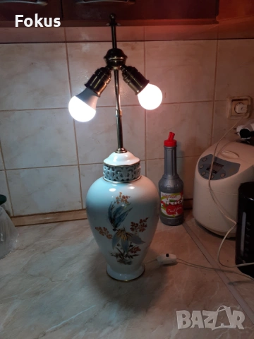 Голяма порцеланова лампа ROSENTHAL порцелан бронз, снимка 2 - Антикварни и старинни предмети - 53408727