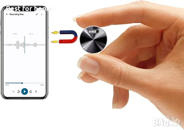 DizerLin Магнитен мини рекордер (диктофон) с гласово активиране