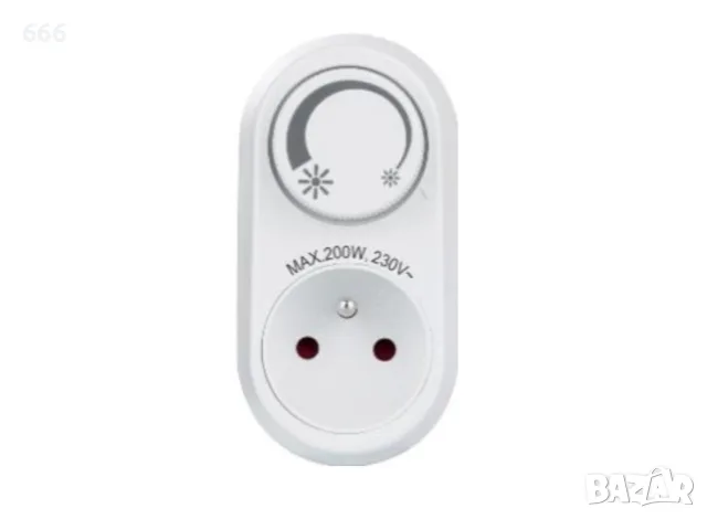 Димер REV, за LED и лампи с нажежаема жичка, бял, решение „plug & play“