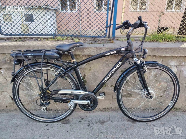 28 цола електрически алуминиев велосипед с 7 скорости усилени капли амортисьори предни като нов , снимка 3 - Велосипеди - 53864928