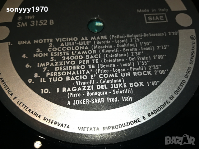 поръчана-ADRIANO CELENTANO-ITALY 2503221845, снимка 15 - Грамофонни плочи - 36232257