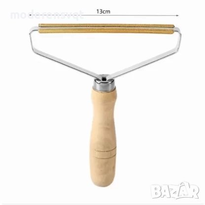 Дървена четка за почистване на влакна, косми, мъх от дрехи и килими, снимка 4 - Мопове, кофи, четки и метли - 40088346