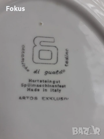 Уникално красиво плато поднос порцелан Италия, снимка 3 - Антикварни и старинни предмети - 53490504