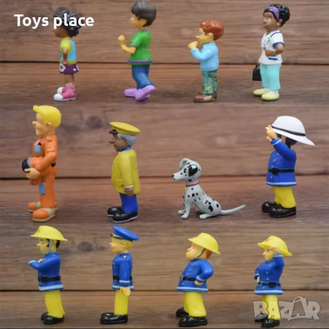 12бр фигурки Пожарникар подходящи за торта или игра, снимка 3 - Фигурки - 50997663