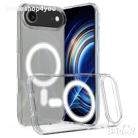 Прозрачен MagSafe Кейс за Apple iPhone 17 Air, снимка 4 - Калъфи, кейсове - 51854766