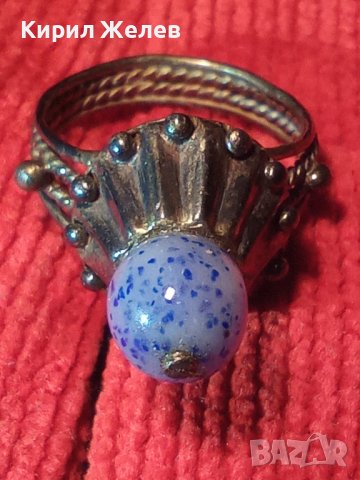 ВЪЗРОЖДЕНСКИ СРЕБЪРЕН СКЪПОЦЕНЕН ОСМАНСКИ ПРЪСТЕН - САЧАН РЪЧНА СТАРИННА МАЙСТОРСКА ИЗРАБОТКА 61021