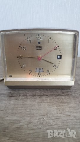 Стар немски будилник на ток, снимка 3 - Антикварни и старинни предмети - 41857065