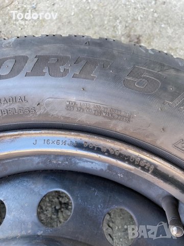 железни джанти 5х114.3 16 с гуми Dunlop 205/60/16, снимка 8 - Гуми и джанти - 44498472
