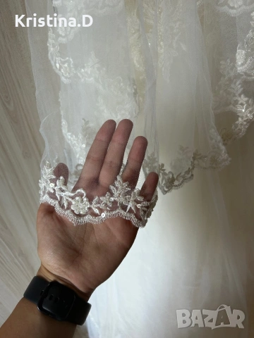 Булчинска рокля + воал , снимка 11 - Сватбени рокли - 53643079