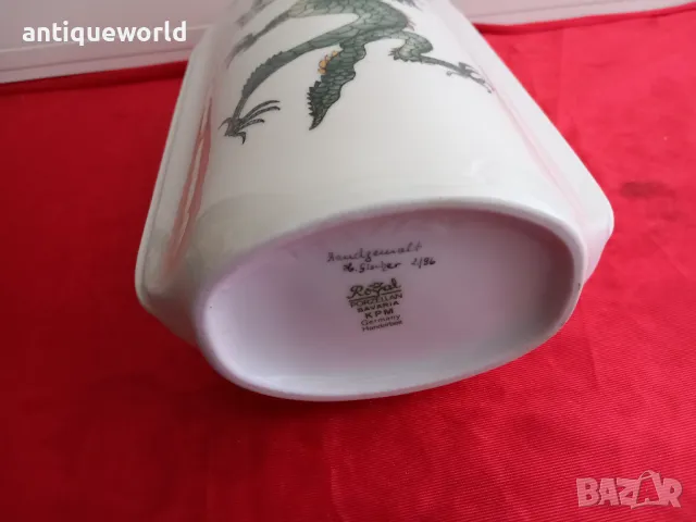 Royal KPM Авторска Лимитирана Порцеланова Ваза, снимка 6 - Антикварни и старинни предмети - 49410046