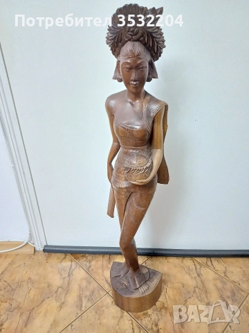 Дървена фигура от Бали, снимка 9 - Антикварни и старинни предмети - 53370741
