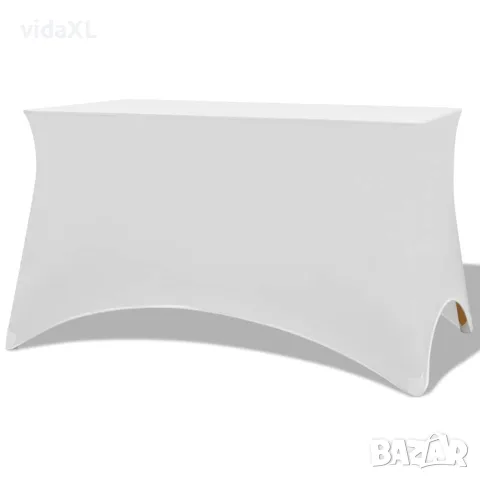 vidaXL Разтегателен калъф за маса, 2 бр, 183х76х74 см, бял