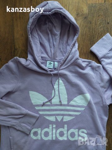 Adidas Originals Trefoil Hoodie Purple Glow - страхотно дамско горнище , снимка 4 - Спортни екипи - 35895854