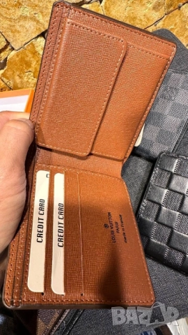 портмонета от естествена кожа в кутия louis vuitton , снимка 9 - Портфейли, портмонета - 52022945