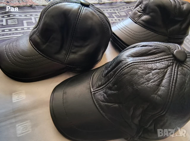 Мъжка кожена   шапка с козирка , снимка 5 - Шапки - 50812455