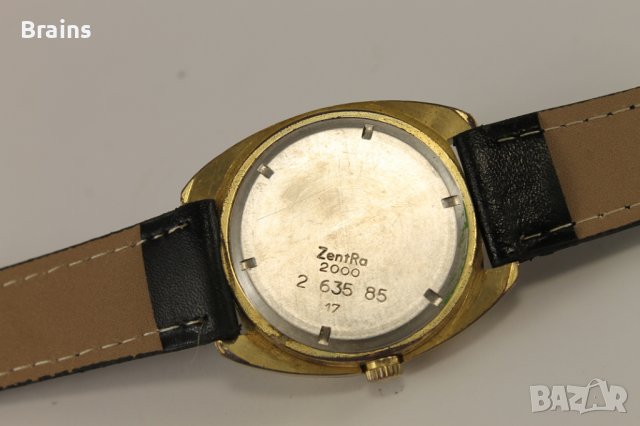 1960's ZENTRA 2000 Немски Позлатен Часовник, снимка 7 - Антикварни и старинни предмети - 40072607