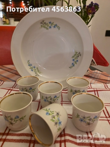 Порцеланов сервиз за ракия и салата