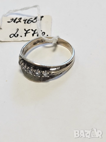 Дамски пръстен, бяло злато 585/14к 2.77гр