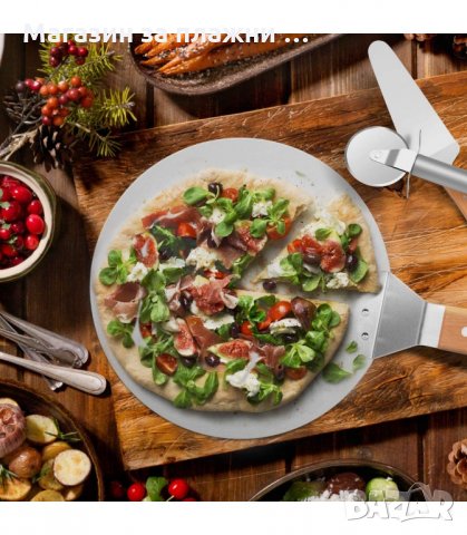 ЛОПАТКА ЗА ПИЦА С ДЪРВЕНА ДРЪЖКА - код 3016, снимка 2 - Прибори за хранене, готвене и сервиране - 34139081