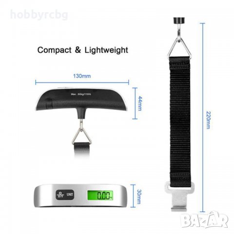K8-B Ръчен кантар за куфари до 50кг, снимка 4 - Електронни везни - 39669853