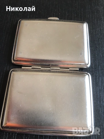 Метална табакера V.H. (Von Hofe) – Made in Germany (за 14 цигари 80 мм), компактна, много запазена, снимка 9 - Табакери - 53572544