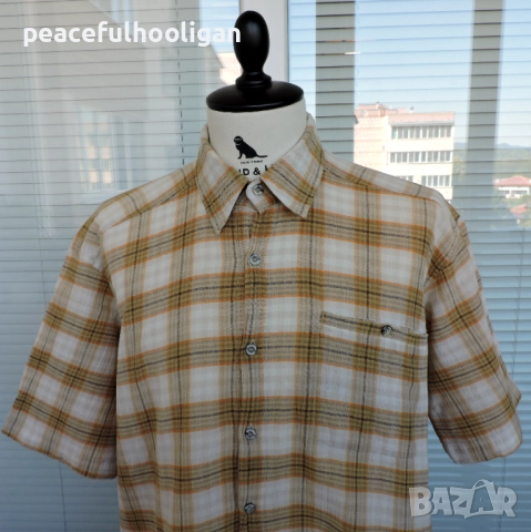 Salewa -страхотна мъжка карирана риза за туризъм с къс ръкав размер XL , снимка 2 - Ризи - 51475487