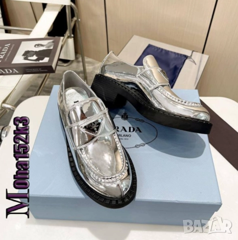 дамски мокасини от естествена кожа prada, снимка 6 - Маратонки - 51454471
