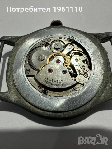 TEGRA SWISS MADE 16 JEWELS Стар РЯДЪК КОЛЕКЦИОНЕРСКИ ШВЕЙЦАРСКИ ЧАСОВНИК, снимка 3 - Антикварни и старинни предмети - 53711561