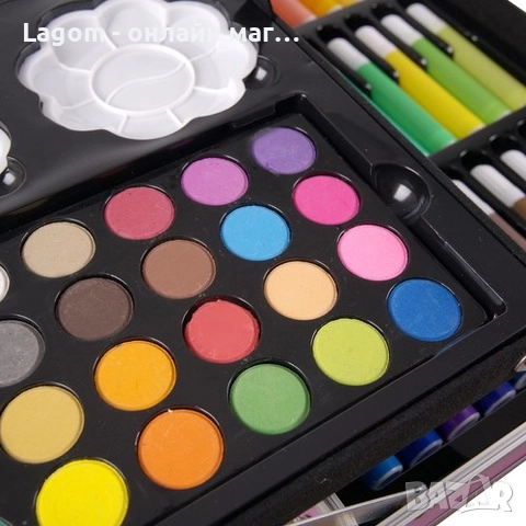 Детски комплект за рисуване и оцветяване Maaleo, 144 части, в куфарче, розов, снимка 6 - Рисуване и оцветяване - 52562029