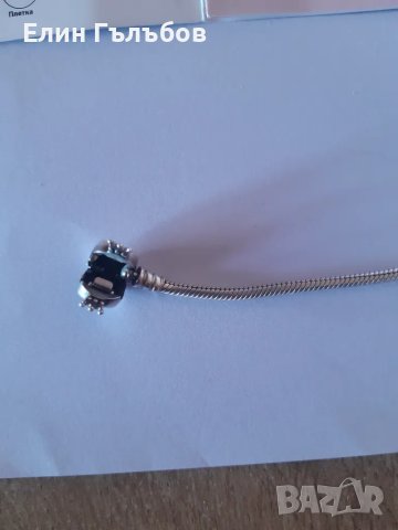 Гривна PANDORA, оригинална сребърна, снимка 5 - Гривни - 50299398