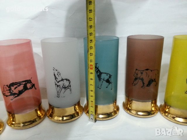 Стъклени водни чаши патрони, снимка 6 - Антикварни и старинни предмети - 35984733