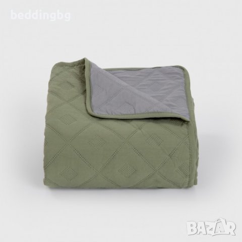 Шалте за легло, Диван АРЕНА в зелено и екрю , снимка 2 - Покривки за легло - 41807756