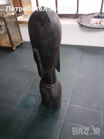 Дърворезба абанос статуетка фигура дърво Африка, снимка 3 - Антикварни и старинни предмети - 50851457