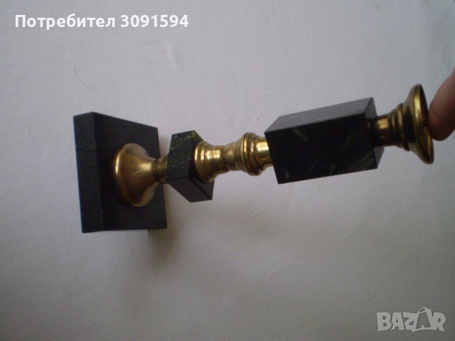 СТАР СВЕЩНИК месинга И МРАМОР, снимка 9 - Антикварни и старинни предмети - 40430211