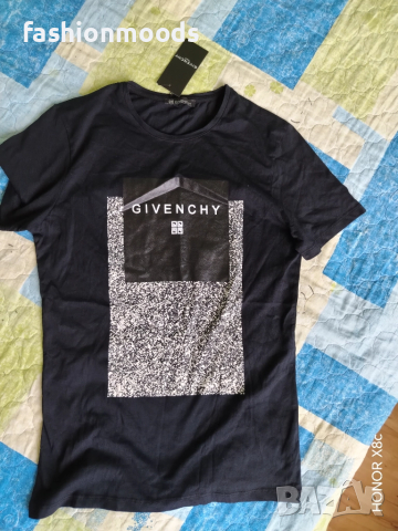 Мъжка тениска тъмно синя Givanchy втален модел размер: М