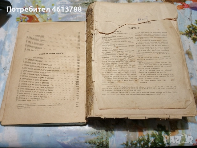 Сто годишна библия , снимка 5 - Антикварни и старинни предмети - 52529496
