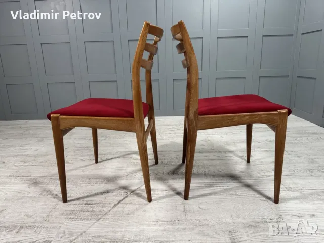 Чифт трапезни столове от 60-те К101, снимка 5 - Столове - 56018690