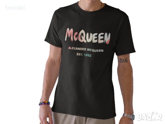 Тениска Alexander McQueen принт 8 модела, снимка 6 - Тениски - 41825462